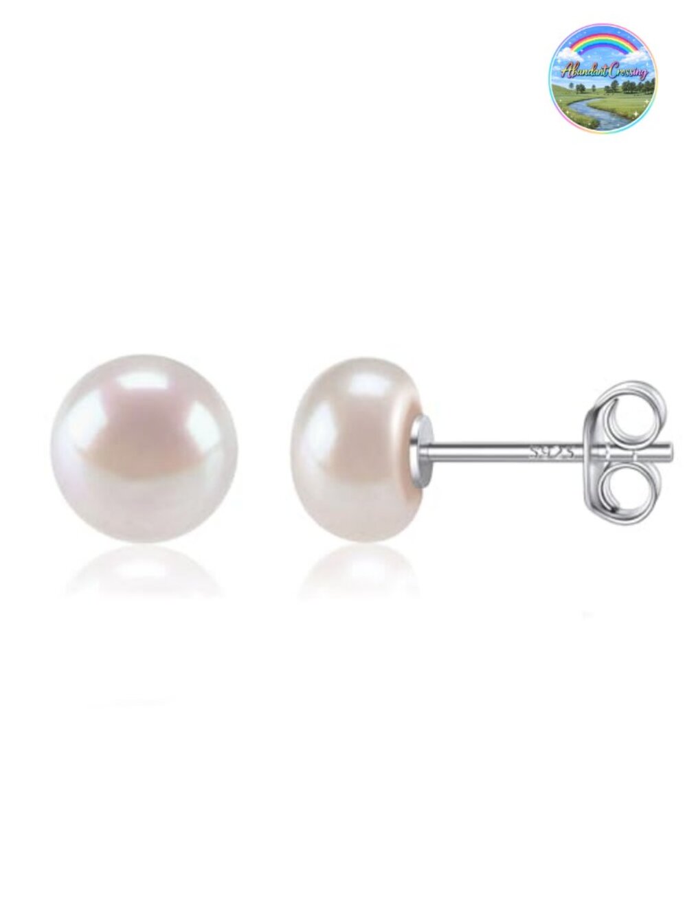 925 Sterling Silver Pearl Stud Earrings for Women Hypoallergenic